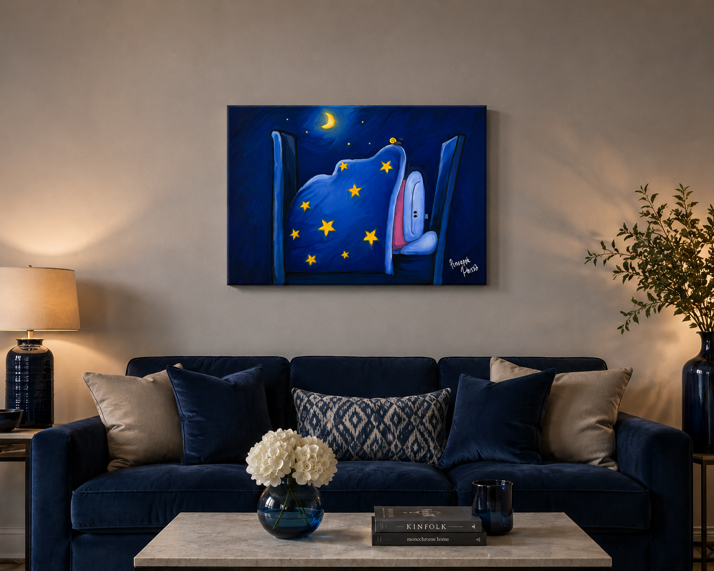 "All Night I Dream About You" - Landscape Canvas Print (Various Sizes Available)