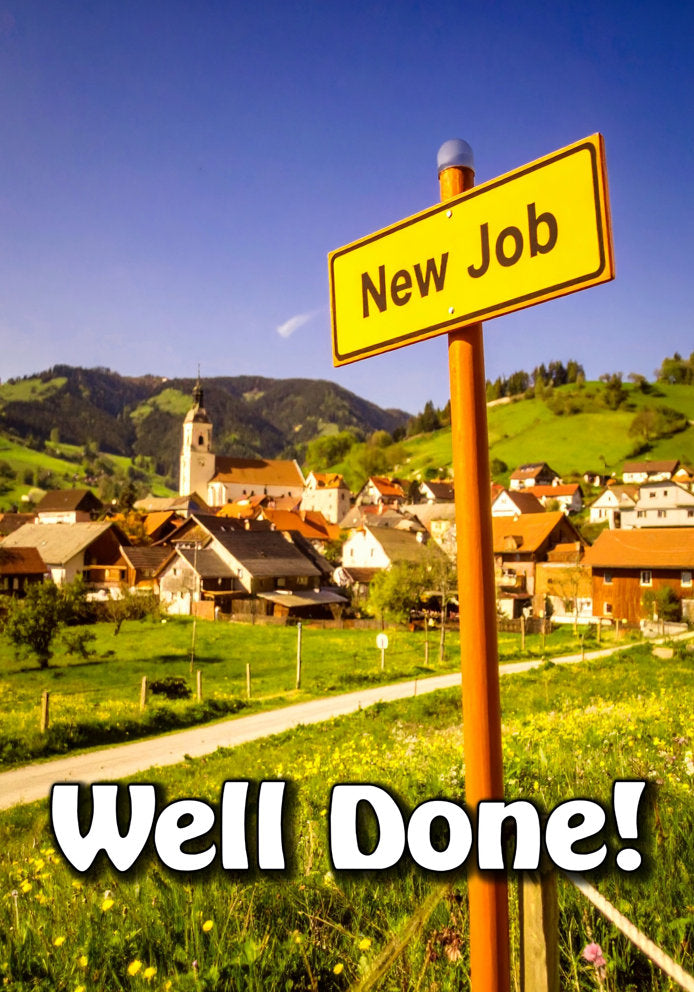 New Job - Well Done - Traditional A5 New Job Congratulations Card