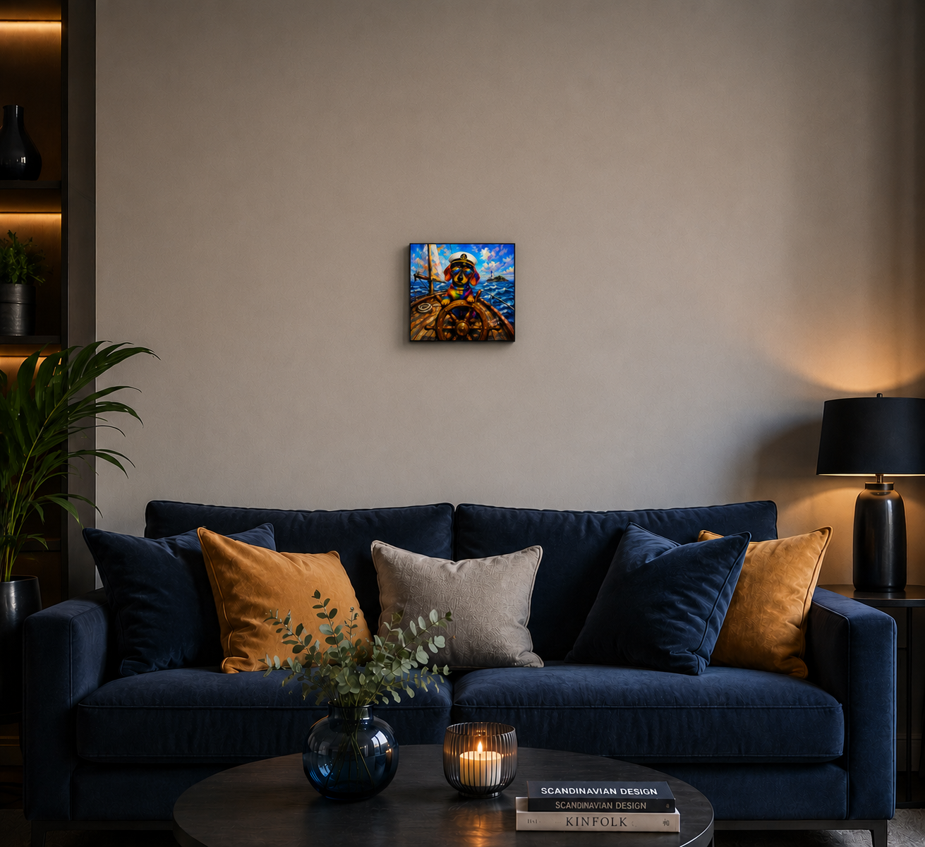 "Captain Bobby" - Square Canvas Print (Various Sizes Available)