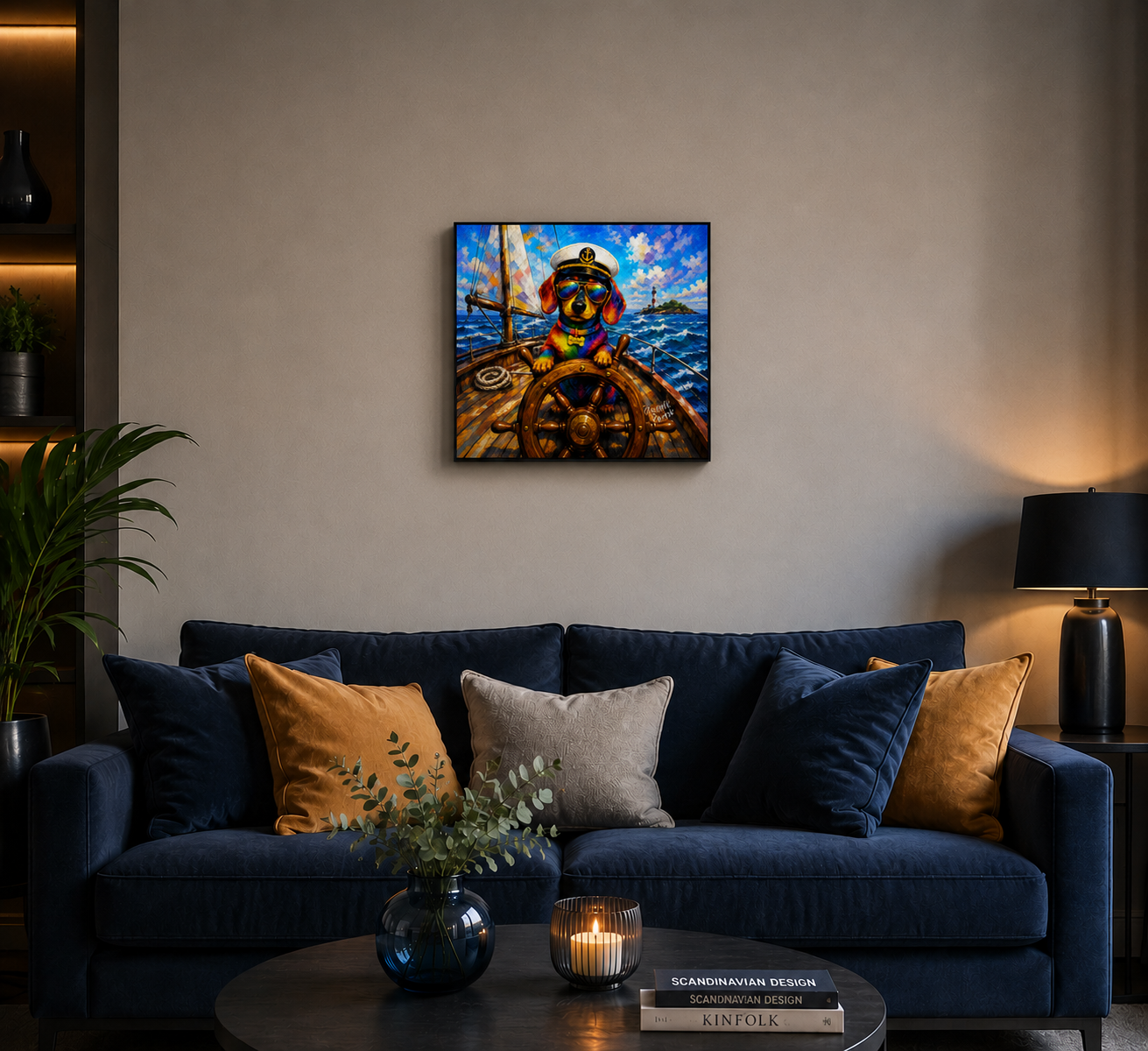 "Captain Bobby" - Square Canvas Print (Various Sizes Available)