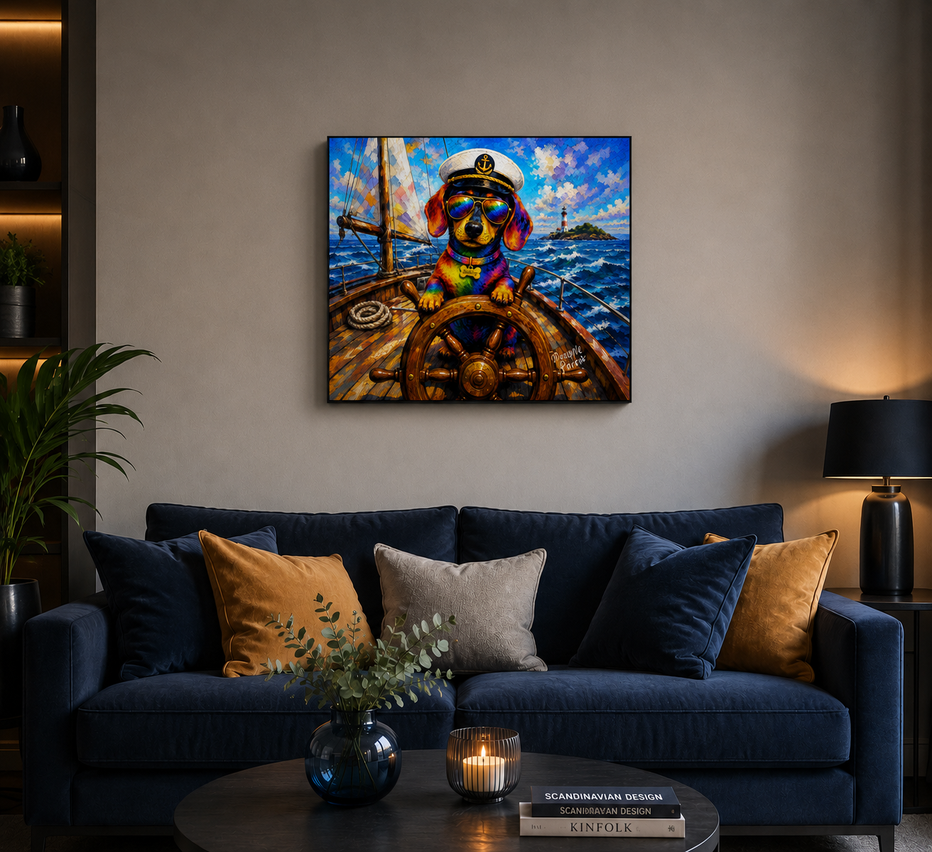 "Captain Bobby" - Square Canvas Print (Various Sizes Available)