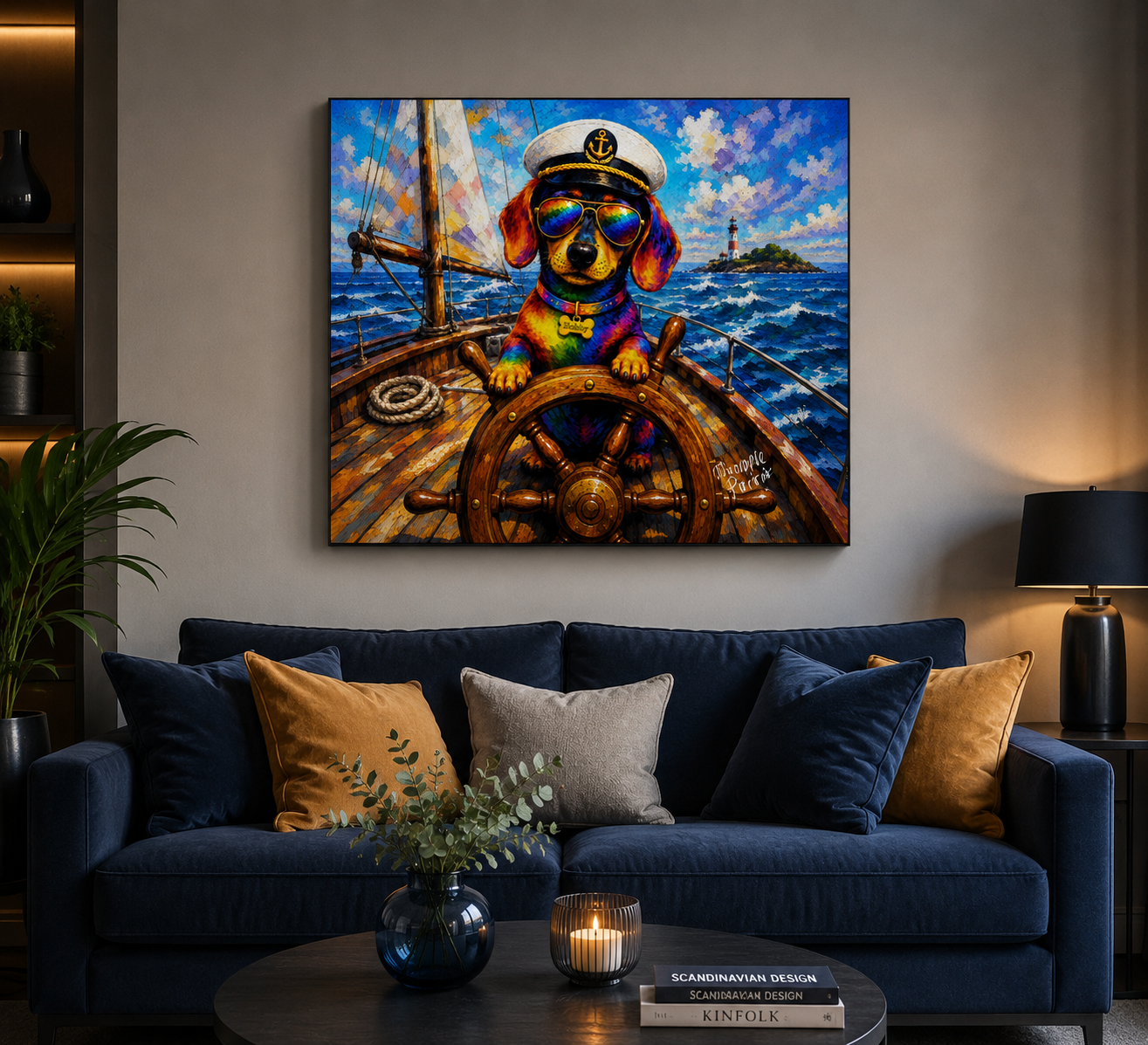 "Captain Bobby" - Square Canvas Print (Various Sizes Available)