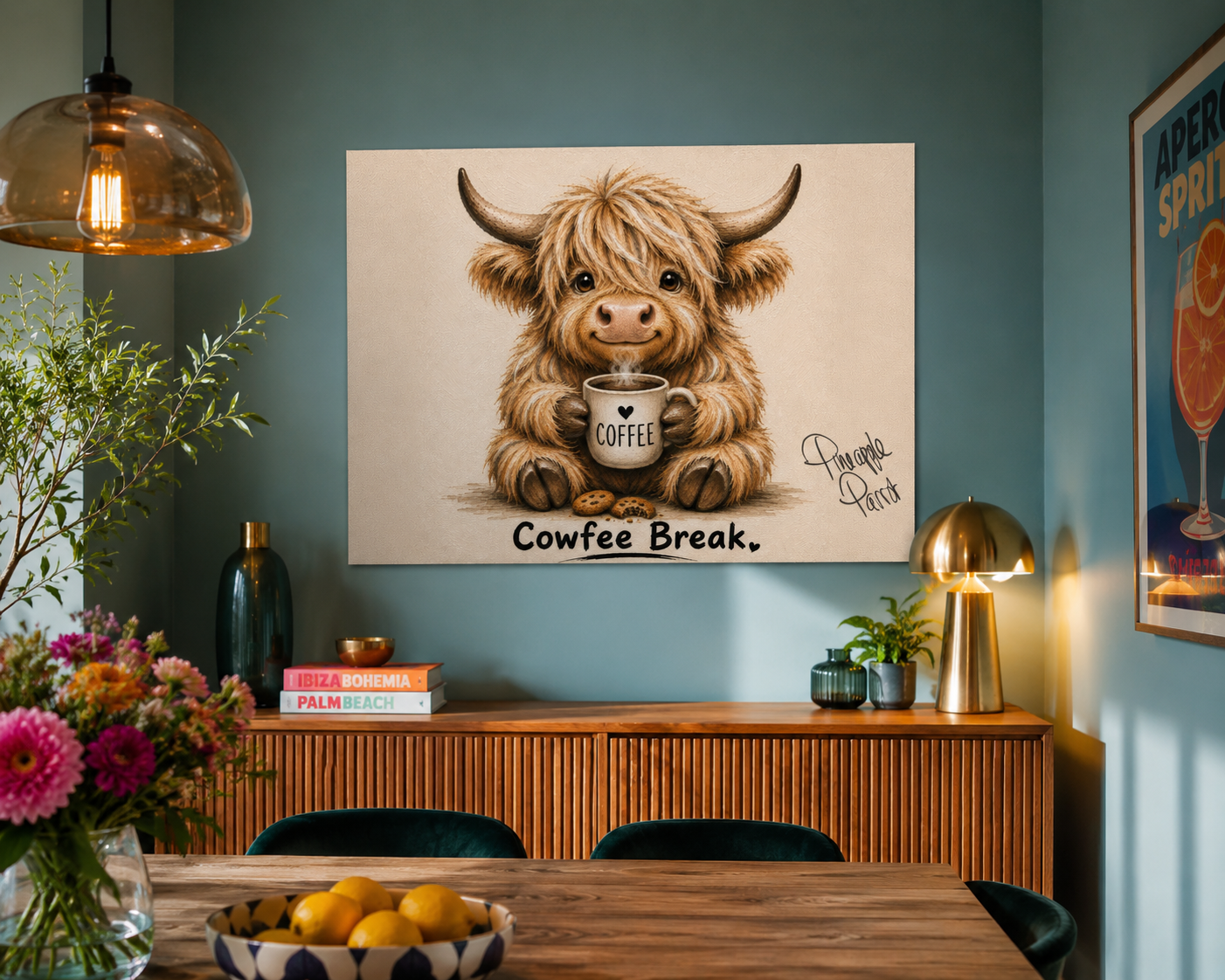 "Cowfee Break" - Poster Print (Various Sizes Available)
