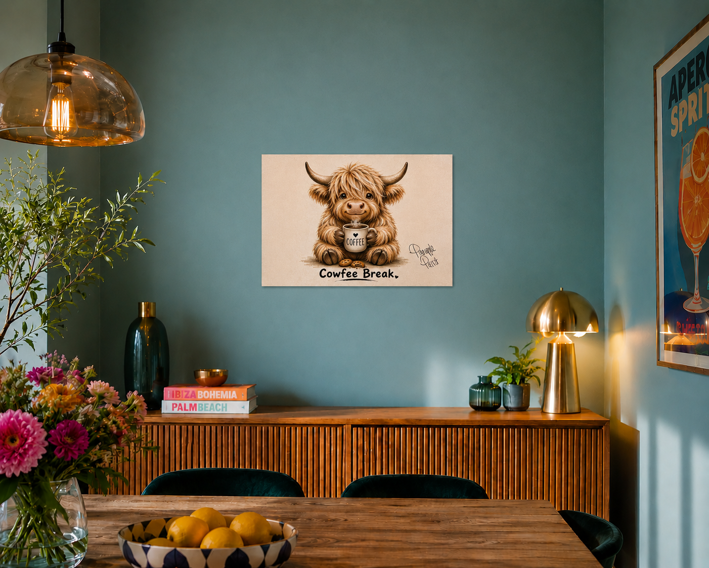 "Cowfee Break" - Poster Print (Various Sizes Available)