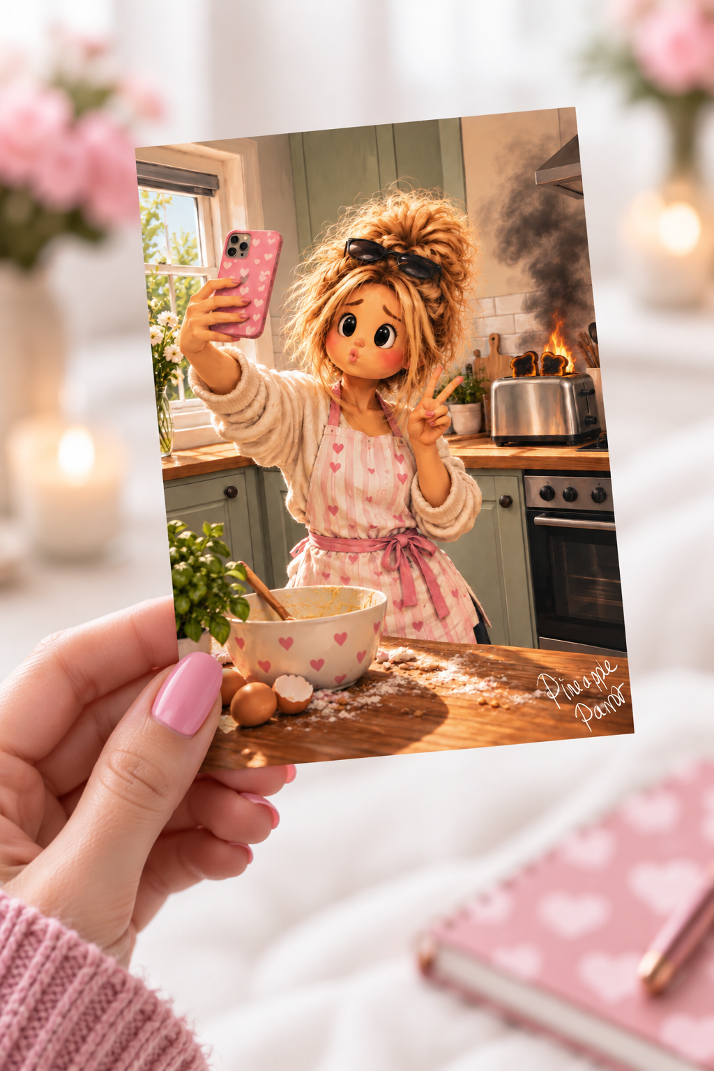 "Daisy Deene: Selfie Time!" - Postcard-Style Print (A6 and A5)