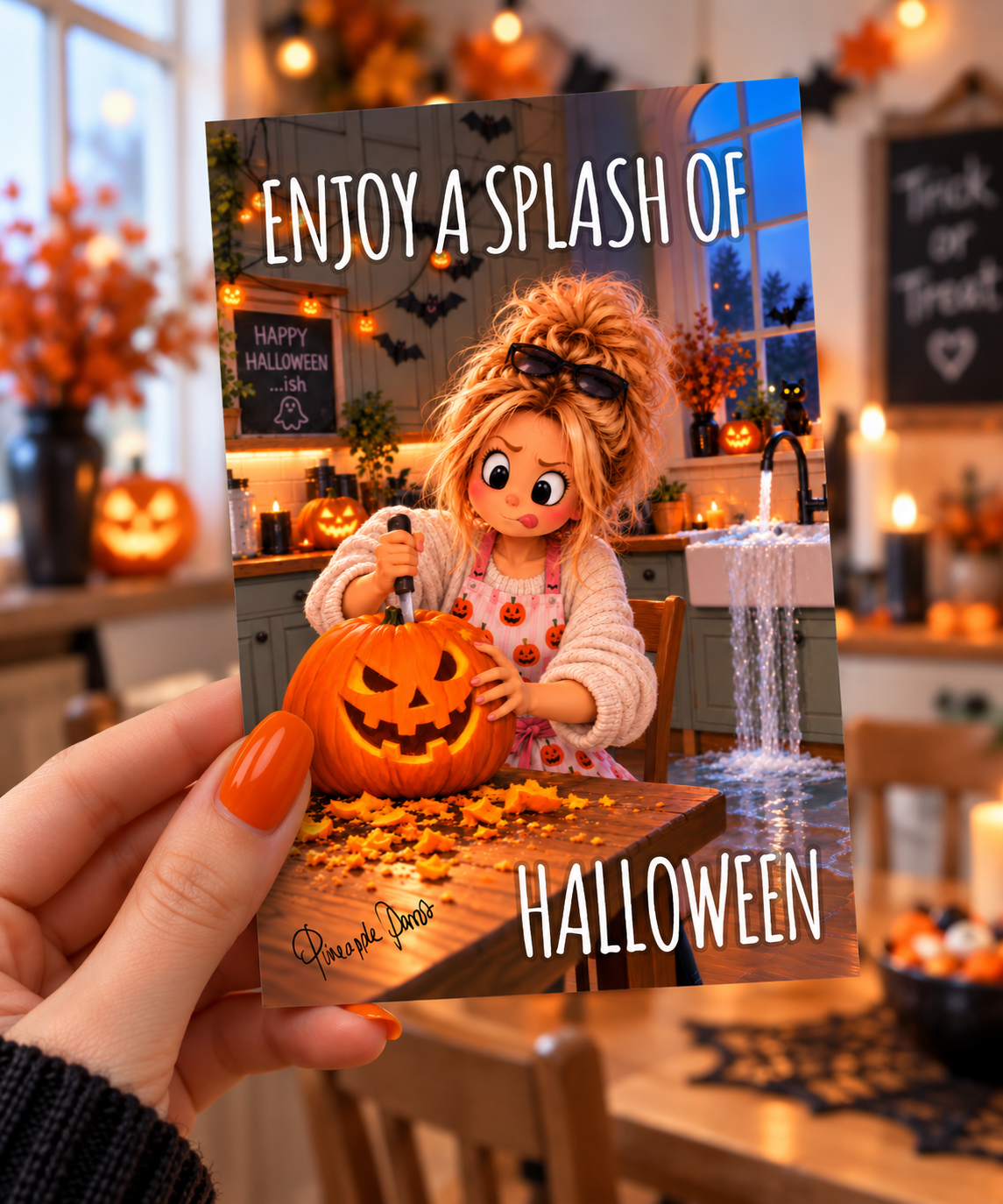 "Daisy Deene: Enjoy A Splash Of Halloween" - Postcard-Style Print (A6 and A5)
