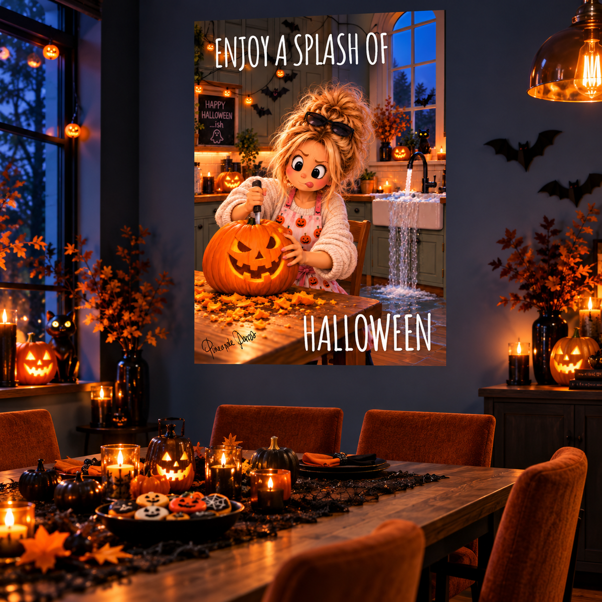 "Daisy Deene: Enjoy A Splash Of Halloween" - Poster Print (Various Sizes Available)