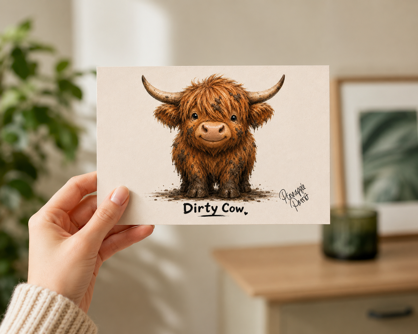 "Dirty Cow" - Postcard-Style Print (A6 and A5)