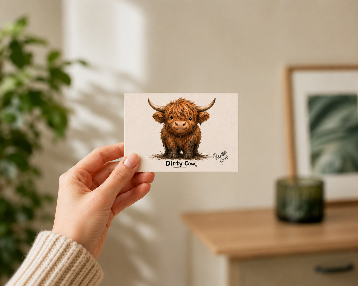 "Dirty Cow" - Postcard-Style Print (A6 and A5)