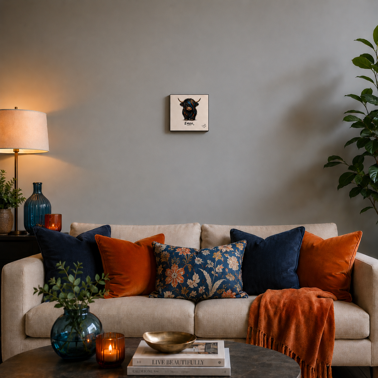 "Emoo" - Square Canvas Print (Various Sizes Available)