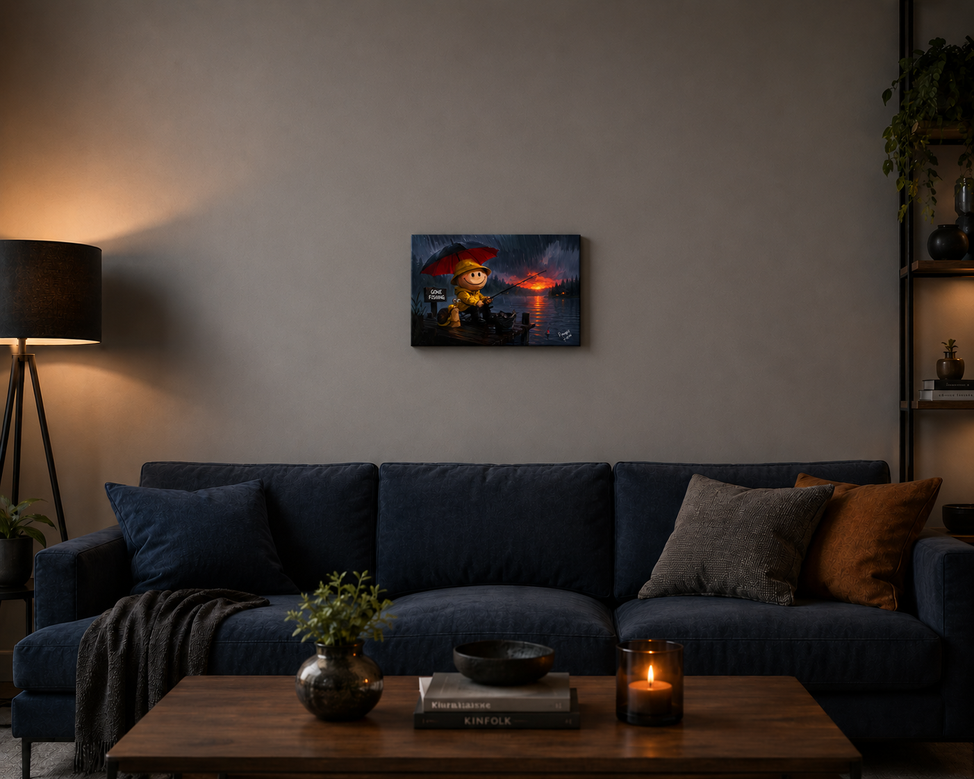 "Gone Fishing" - Landscape Canvas Print (Various Sizes Available)
