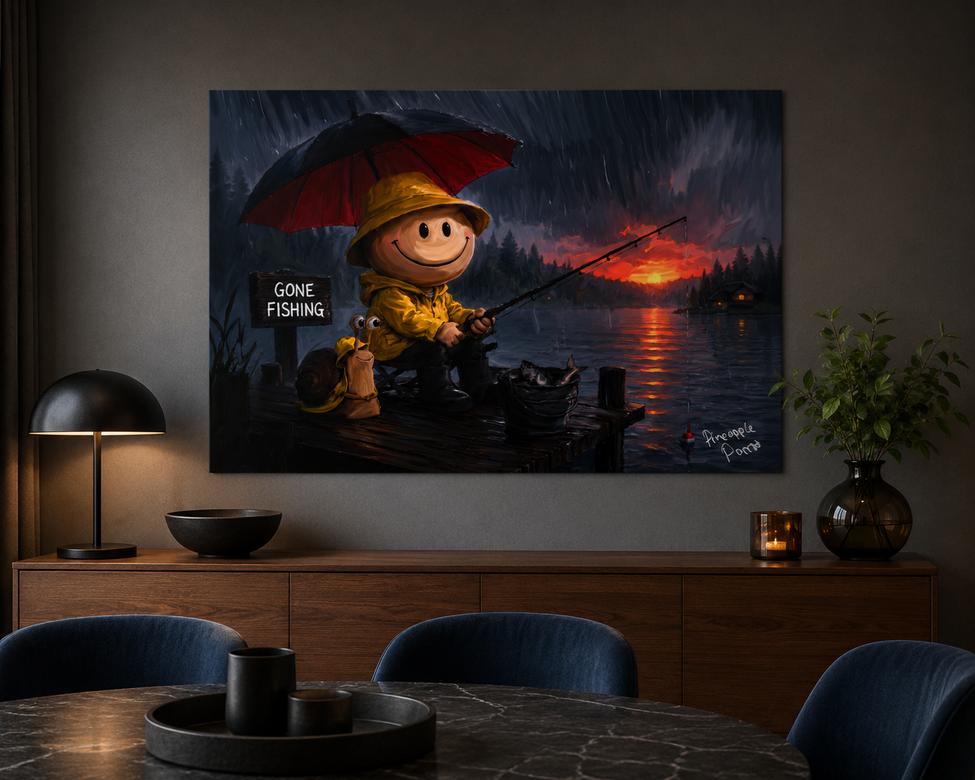 "Gone Fishing" - Poster Print (Various Sizes Available)