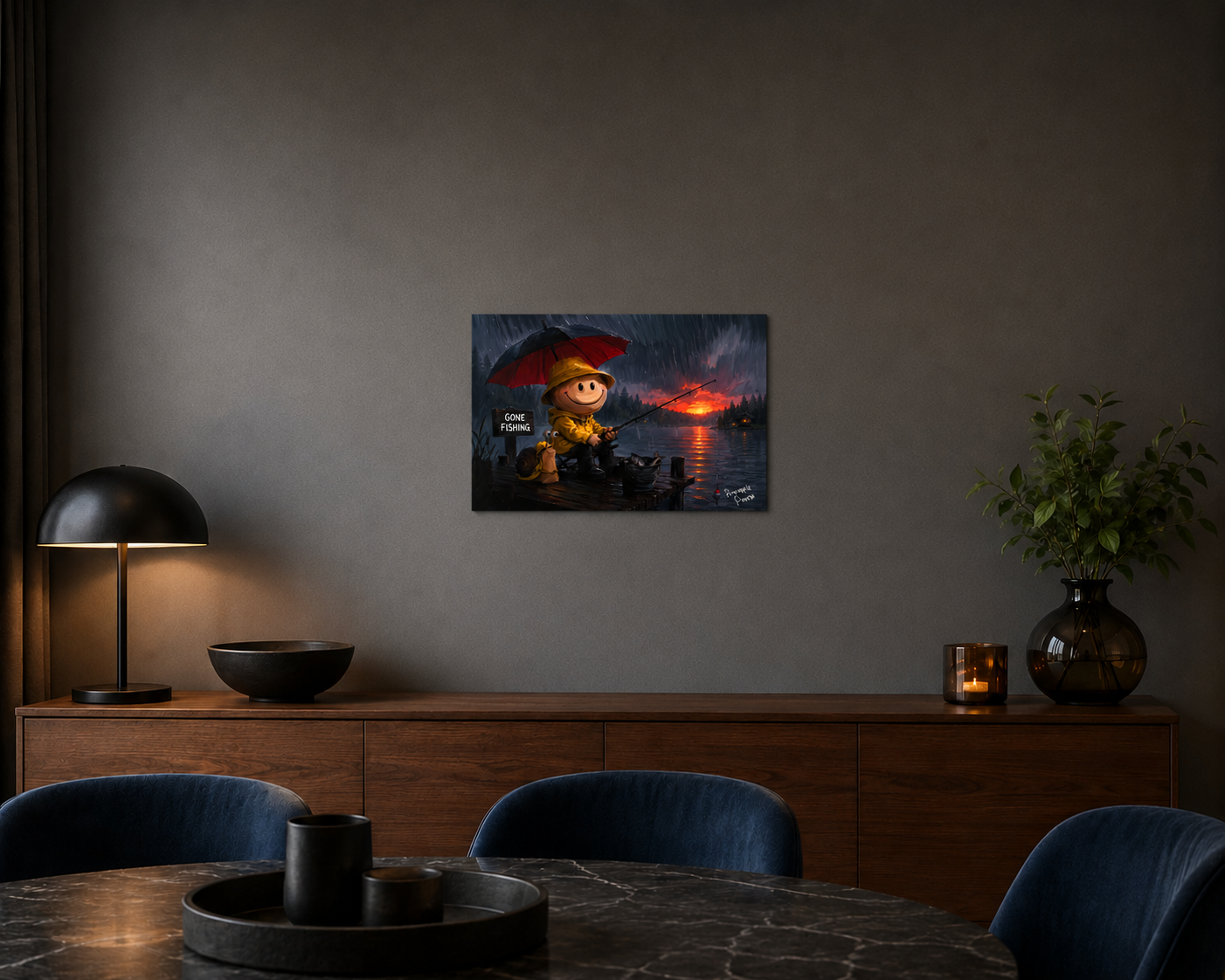 "Gone Fishing" - Poster Print (Various Sizes Available)