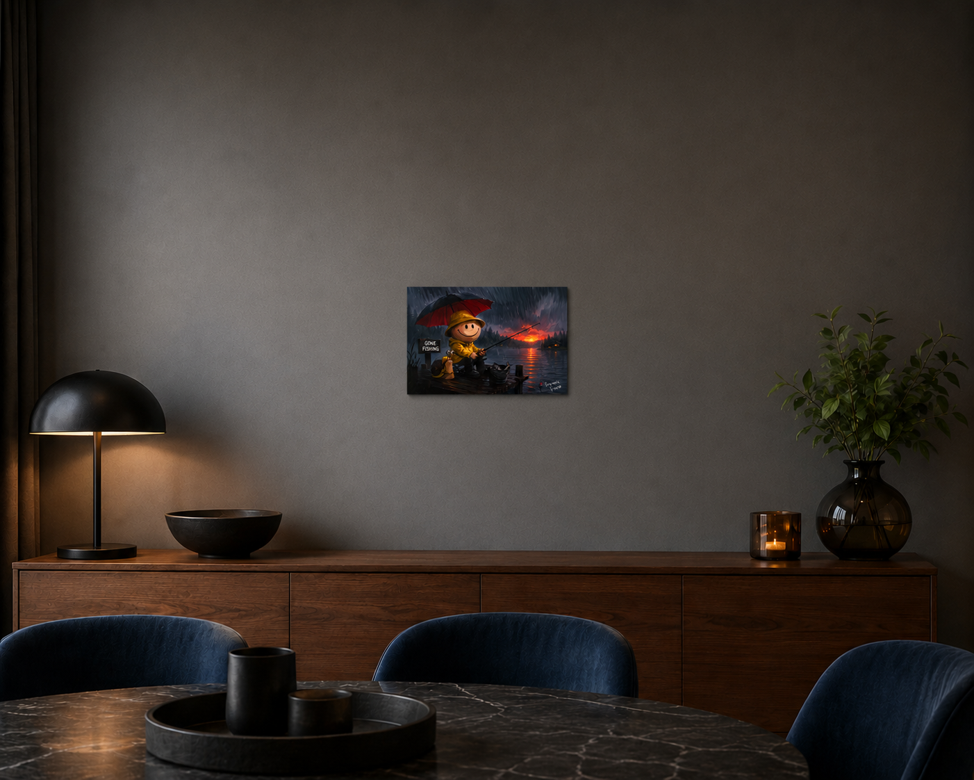 "Gone Fishing" - Poster Print (Various Sizes Available)