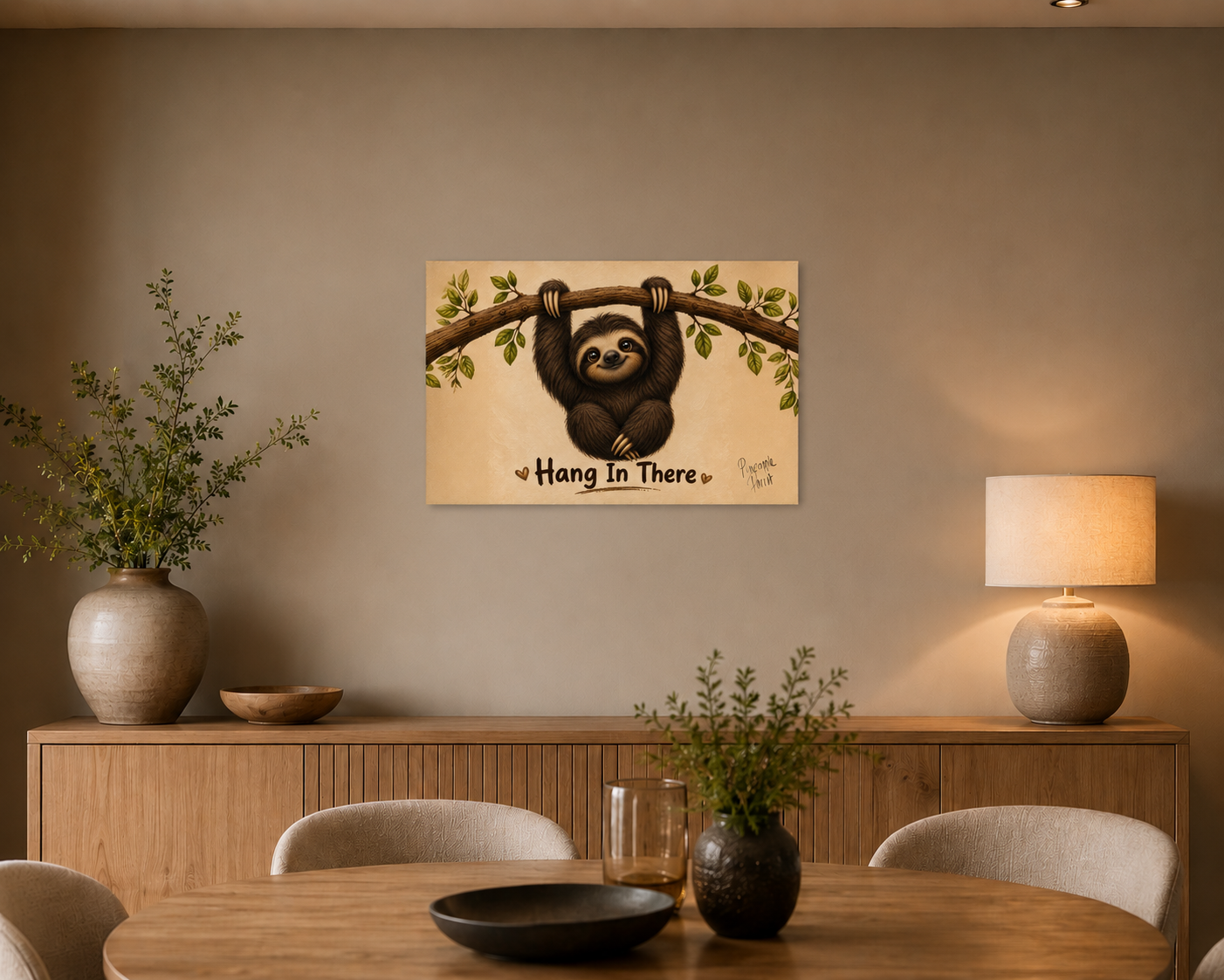 "Hang In There" - Poster Print (Various Sizes Available)