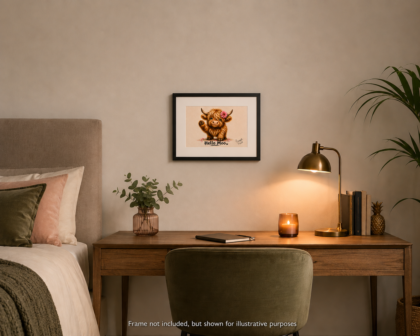 "Hello Moo" - Small-Form Giclee Print (A4 and A3)