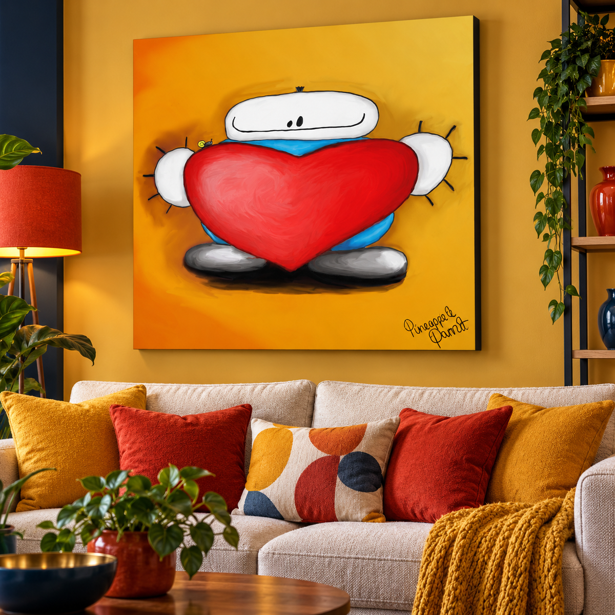 "Stevo and Friends: I Love You THIS Much!" - Square Canvas Print (Various Sizes Available)