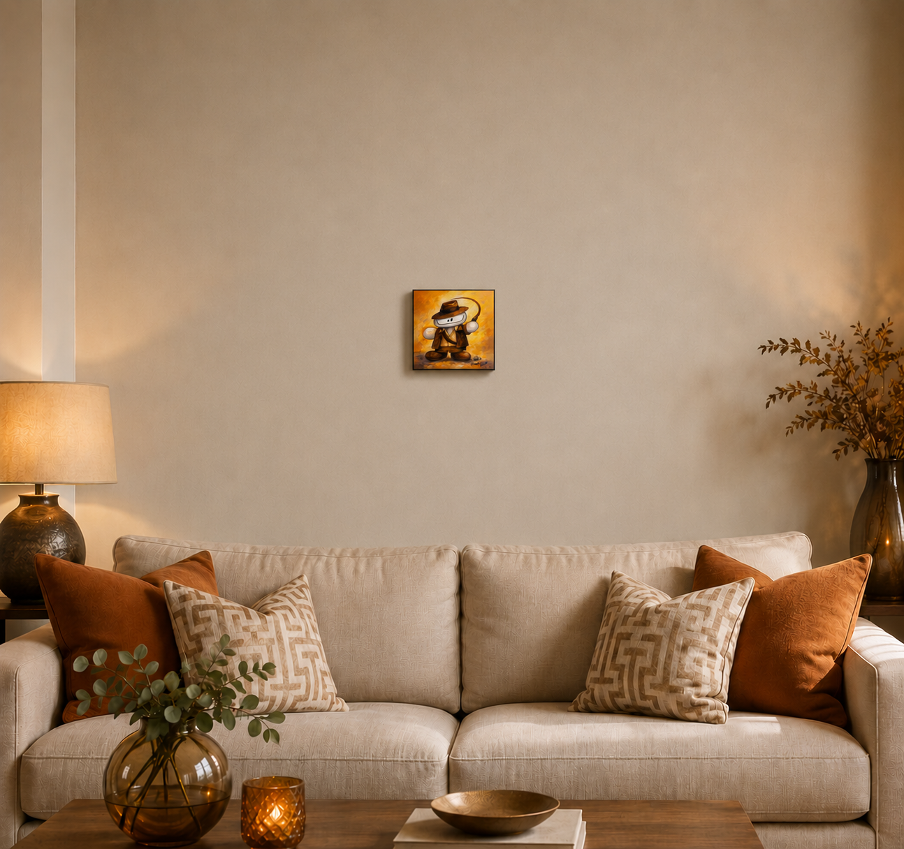 "Indiana Stevo" - Square Canvas Print (Various Sizes Available)