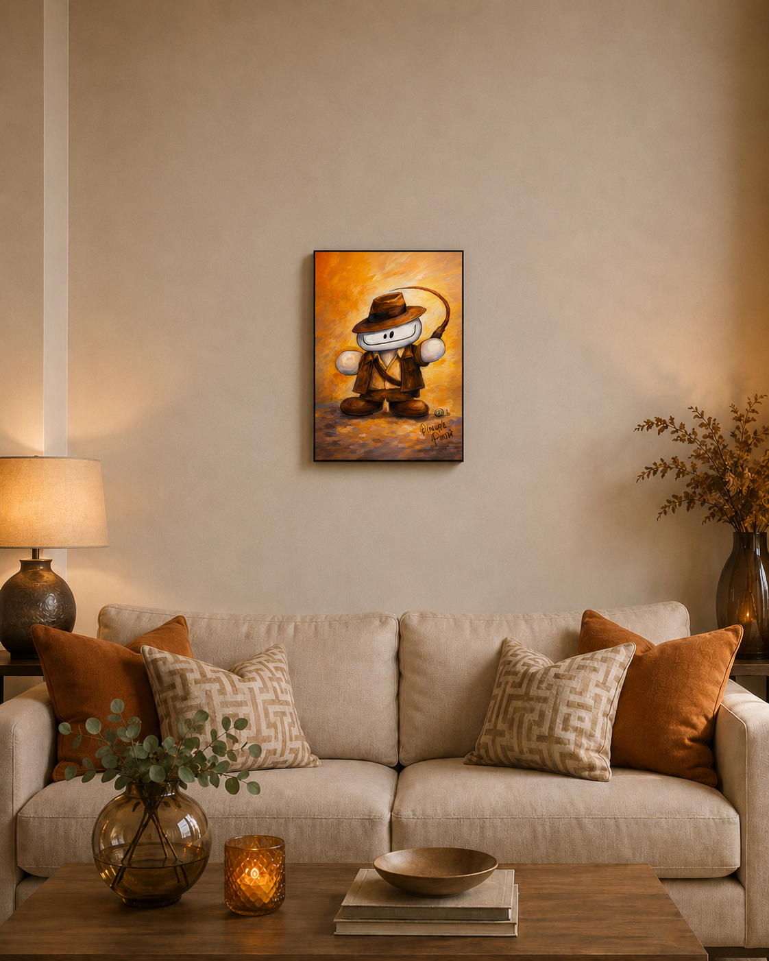 "Indiana Stevo" - Portrait Canvas Print (Various Sizes Available)