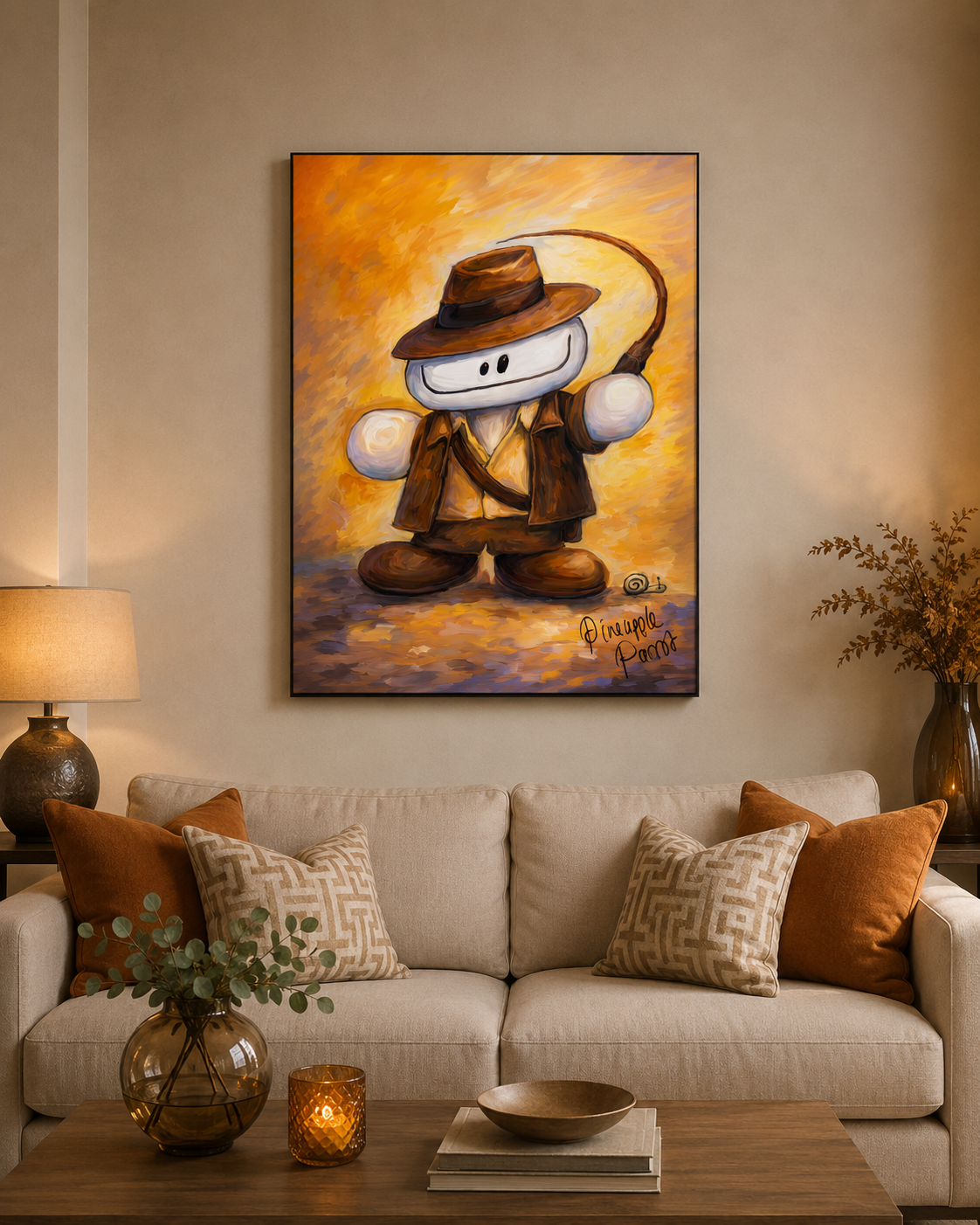 "Indiana Stevo" - Portrait Canvas Print (Various Sizes Available)