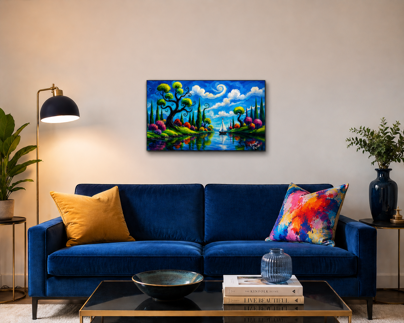 "On The Lake" - Landscape Canvas Print (Various Sizes Available)