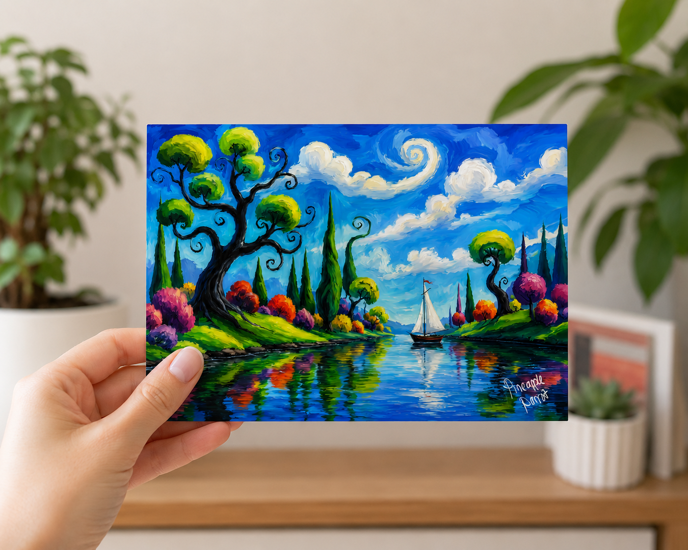 "On The Lake" - Postcard-Style Print (A6 and A5)