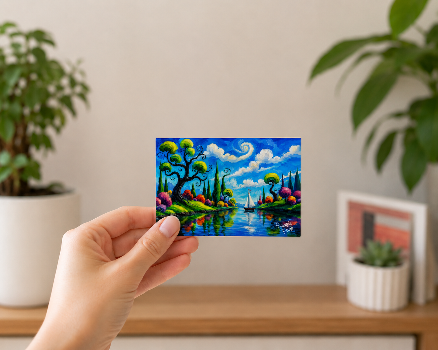 "On The Lake" - Postcard-Style Print (A6 and A5)