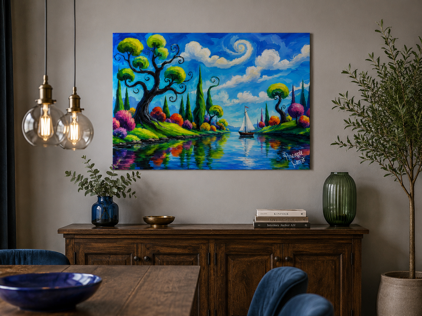 "On The Lake" - Poster Print (Various Sizes Available)