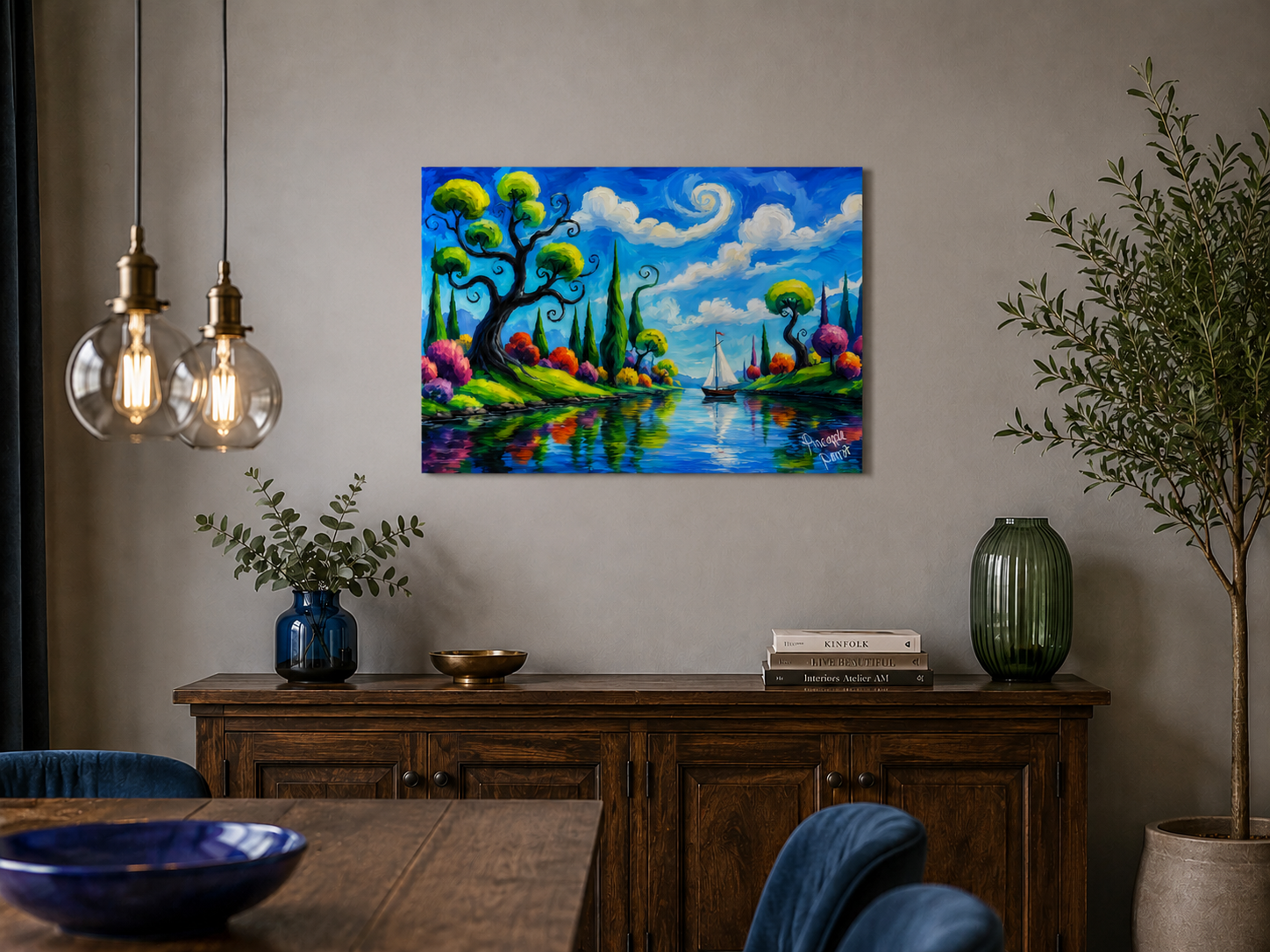 "On The Lake" - Poster Print (Various Sizes Available)