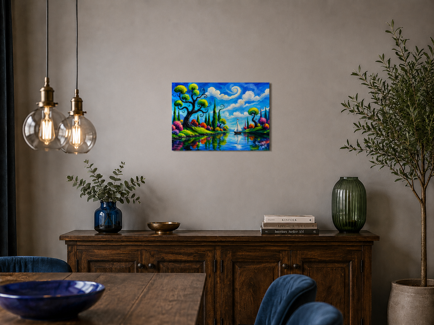 "On The Lake" - Poster Print (Various Sizes Available)
