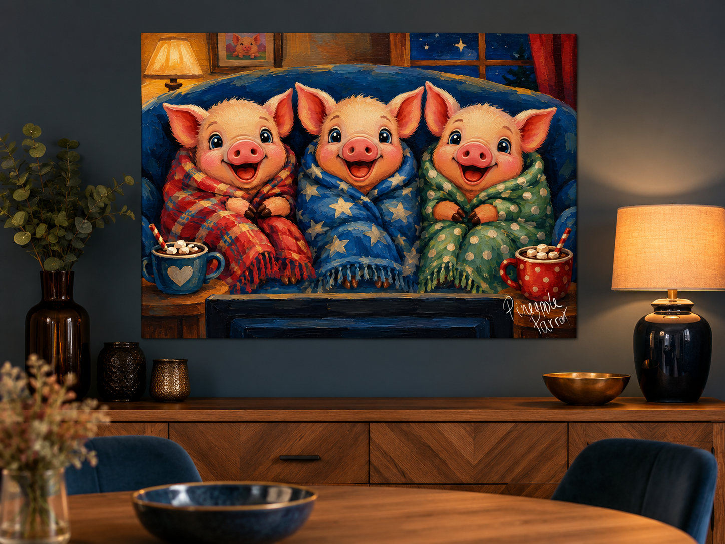 "Pigs In Blankeys" - Poster Print (Various Sizes Available)