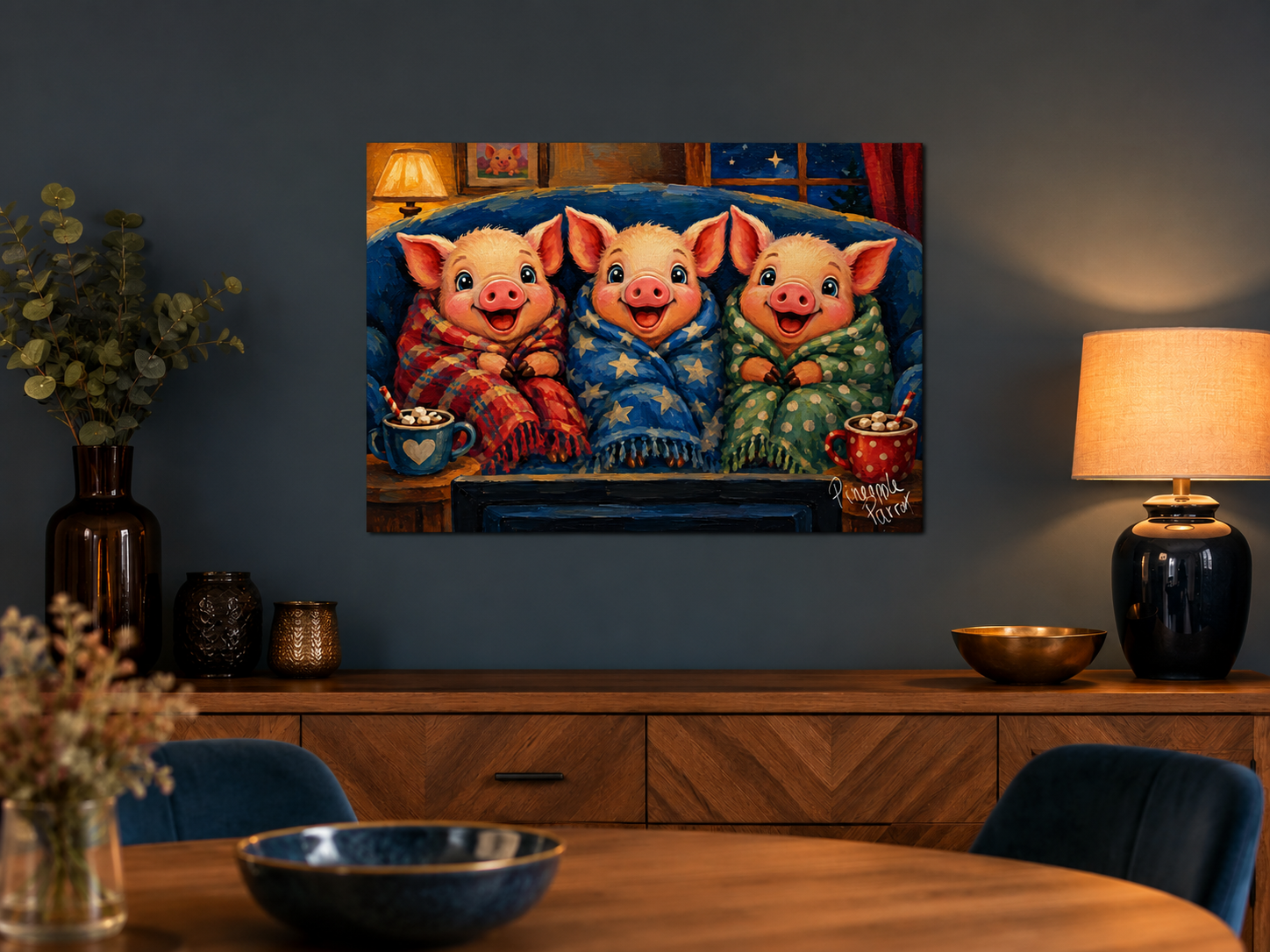 "Pigs In Blankeys" - Poster Print (Various Sizes Available)