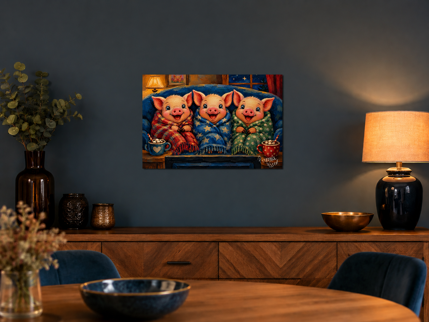 "Pigs In Blankeys" - Poster Print (Various Sizes Available)