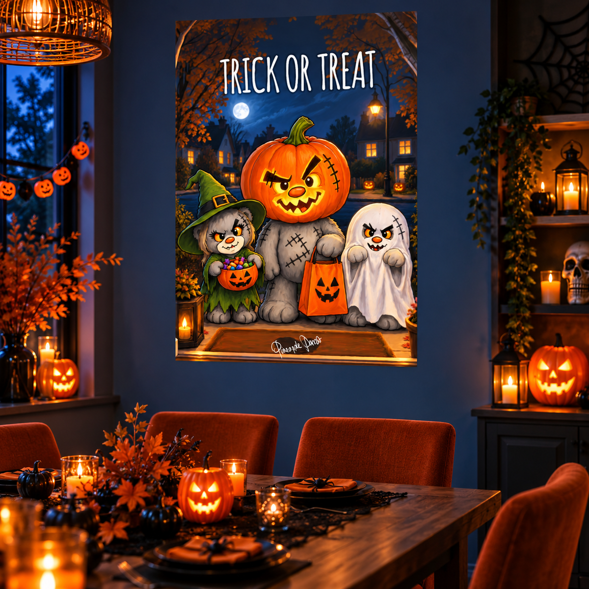 "Scratty Ted: Trick or Treat" - Poster Print (Various Sizes Available)