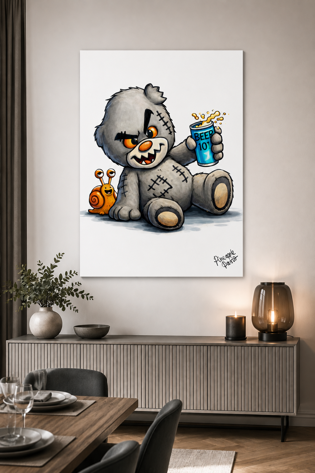 "Scratty Ted Says Cheers" - Poster Print (Various Sizes Available)
