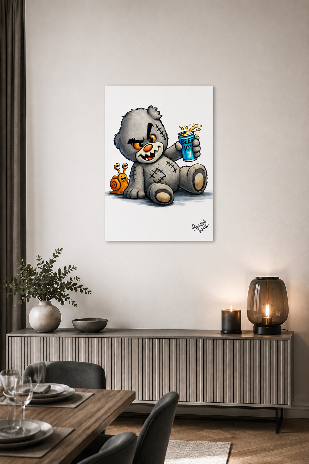 "Scratty Ted Says Cheers" - Poster Print (Various Sizes Available)