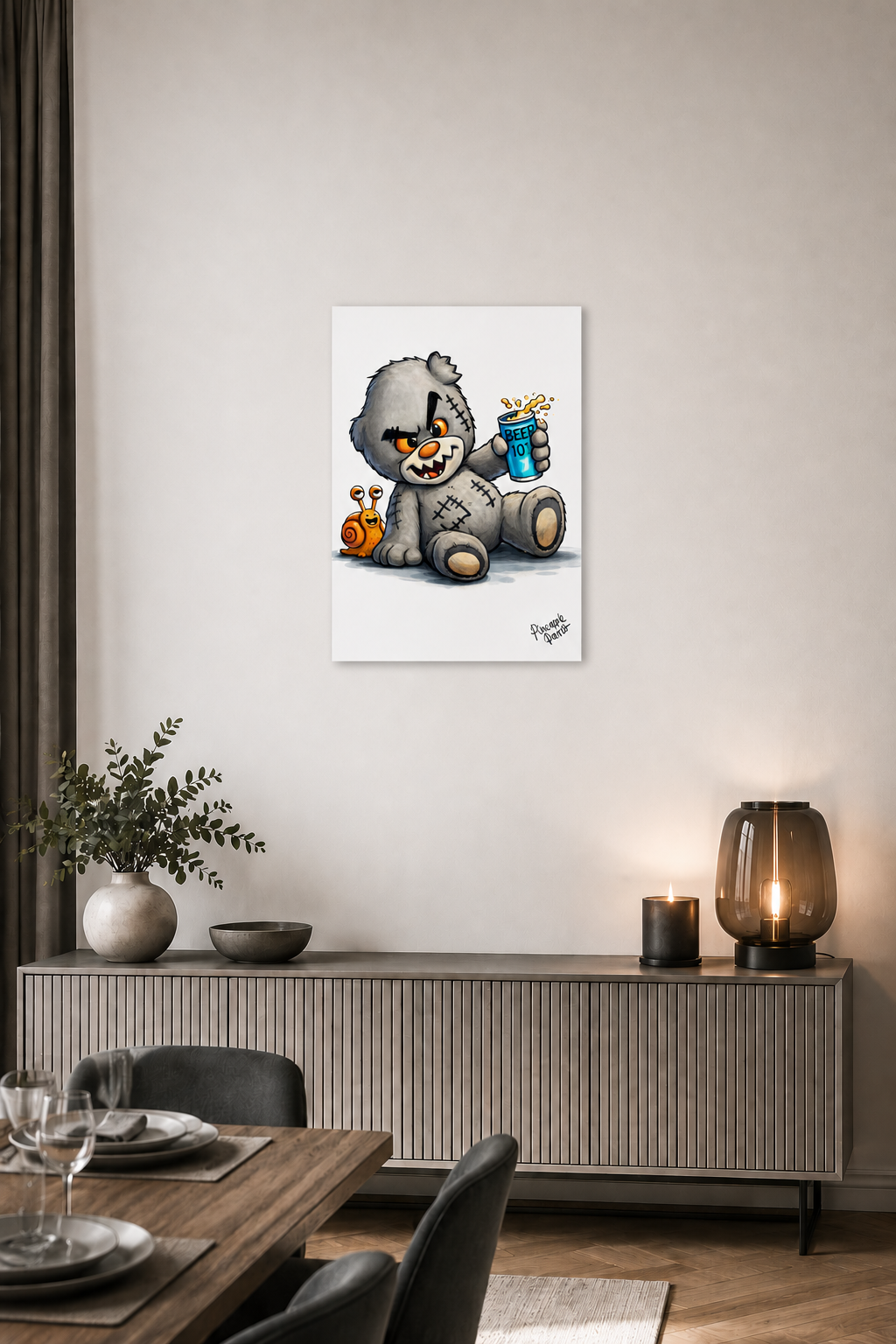 "Scratty Ted Says Cheers" - Poster Print (Various Sizes Available)