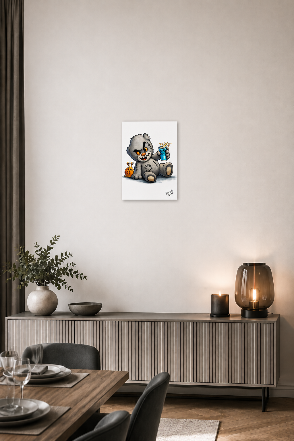 "Scratty Ted Says Cheers" - Poster Print (Various Sizes Available)