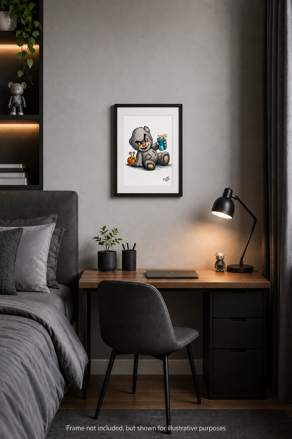 "Scratty Ted Says Cheers" - Small-Form Giclee Print (A4 and A3)