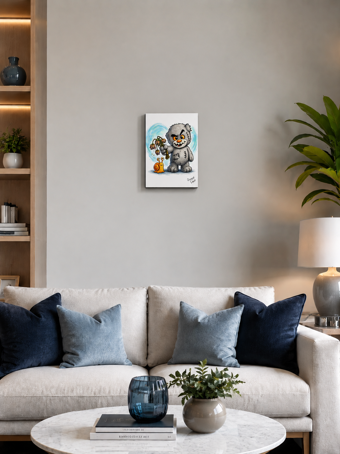 "Scratty Ted Says Sorry" - Portrait Canvas Print (Various Sizes Available)