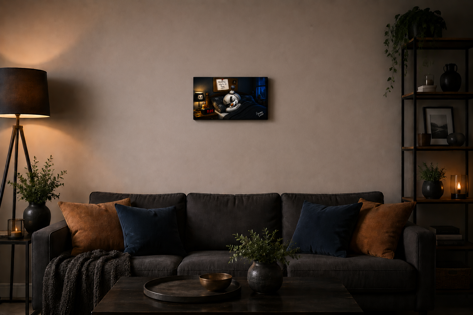 "Scratty Ted's Nice Little Lie In" - Landscape Canvas Print (Various Sizes Available)