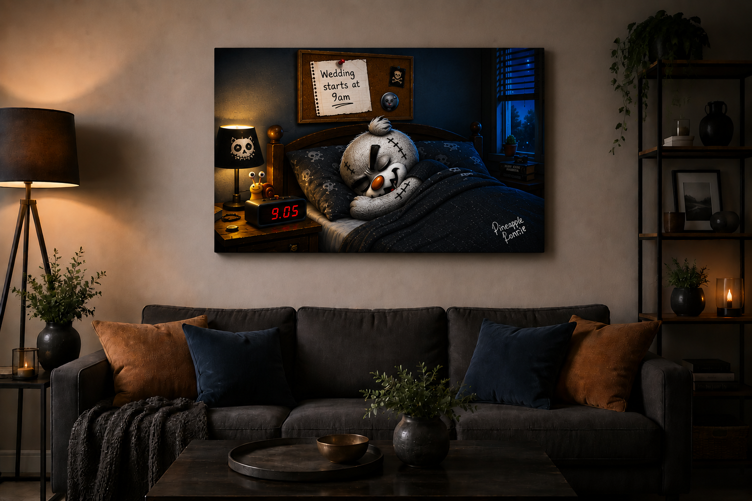 "Scratty Ted's Nice Little Lie In" - Landscape Canvas Print (Various Sizes Available)