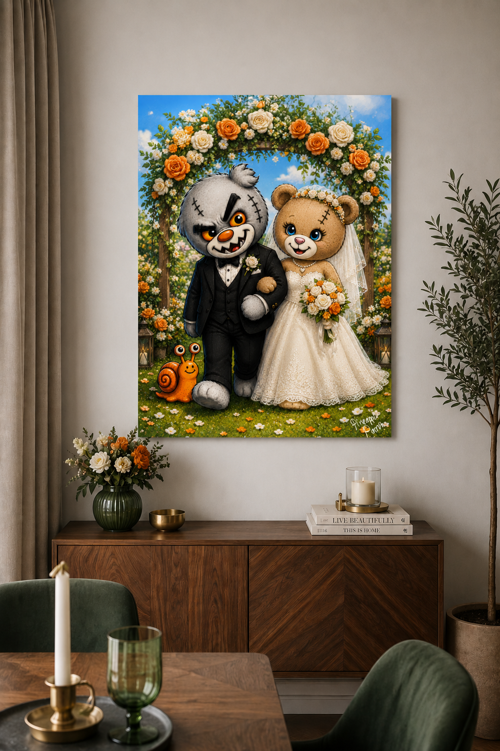 "Scratty Wedding" - Poster Print (Various Sizes Available)