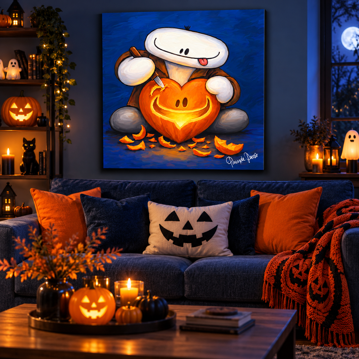 "Stevo and Friends: Halloween Is Always A Treat With You" - Square Canvas Print (Various Sizes Available)