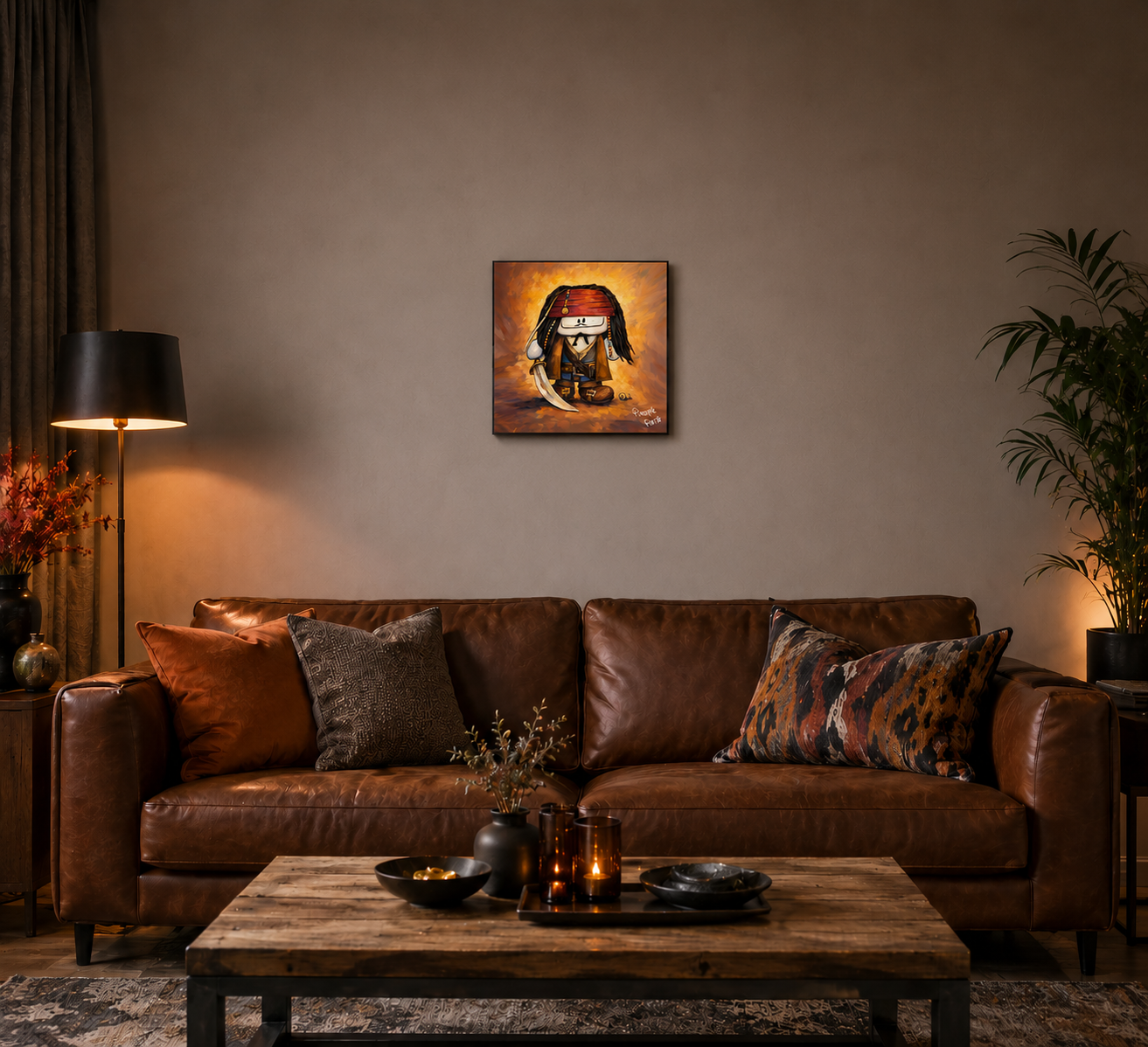 "Stevo Of The Caribbean" - Square Canvas Print (Various Sizes Available)