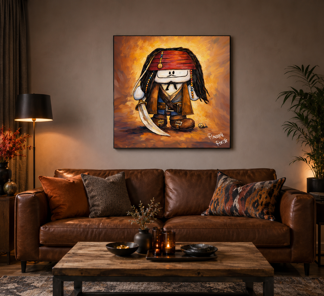 "Stevo Of The Caribbean" - Square Canvas Print (Various Sizes Available)