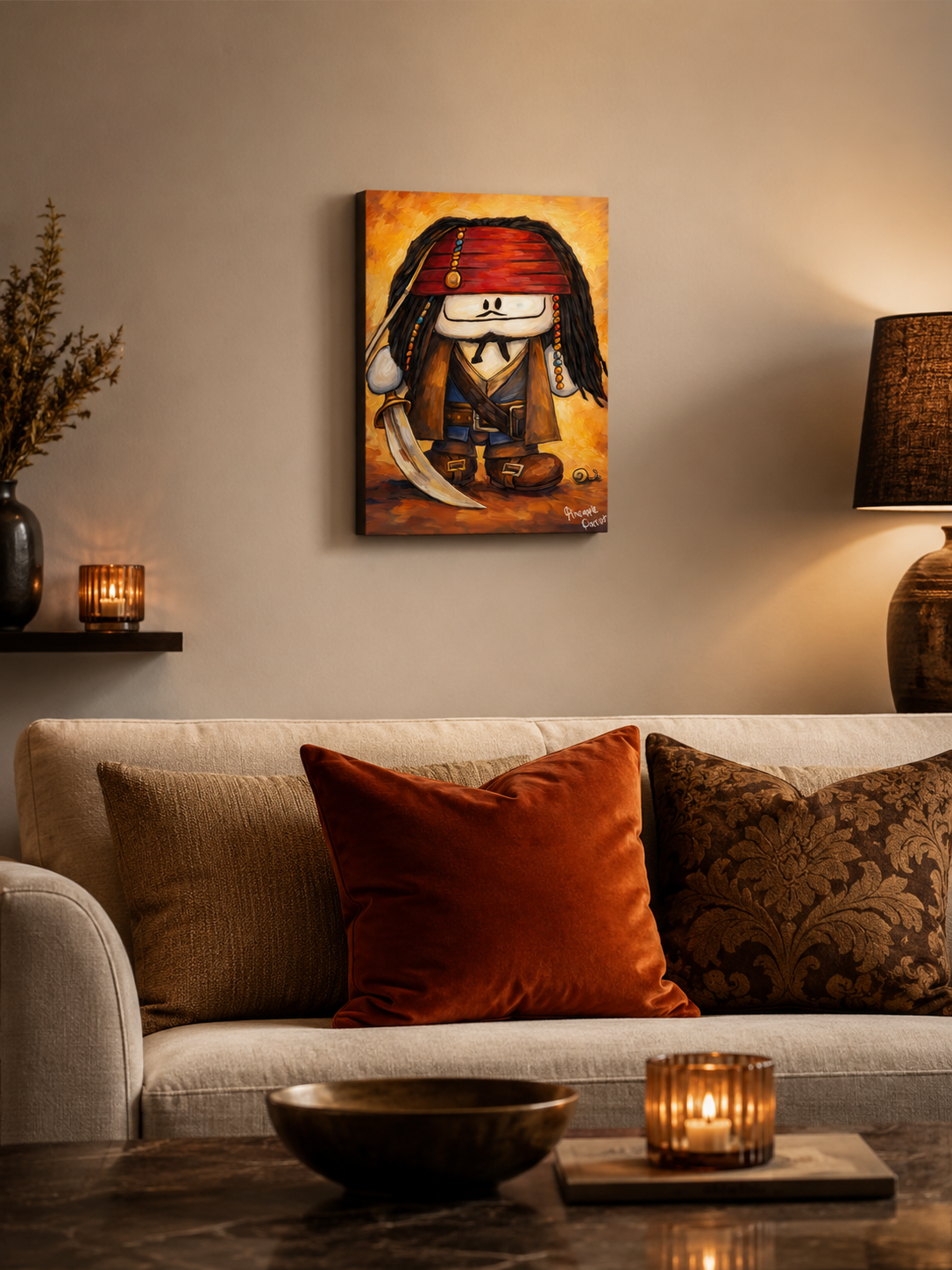 "Stevo of the Caribbean!" - Portrait Canvas Print (Various Sizes Available)
