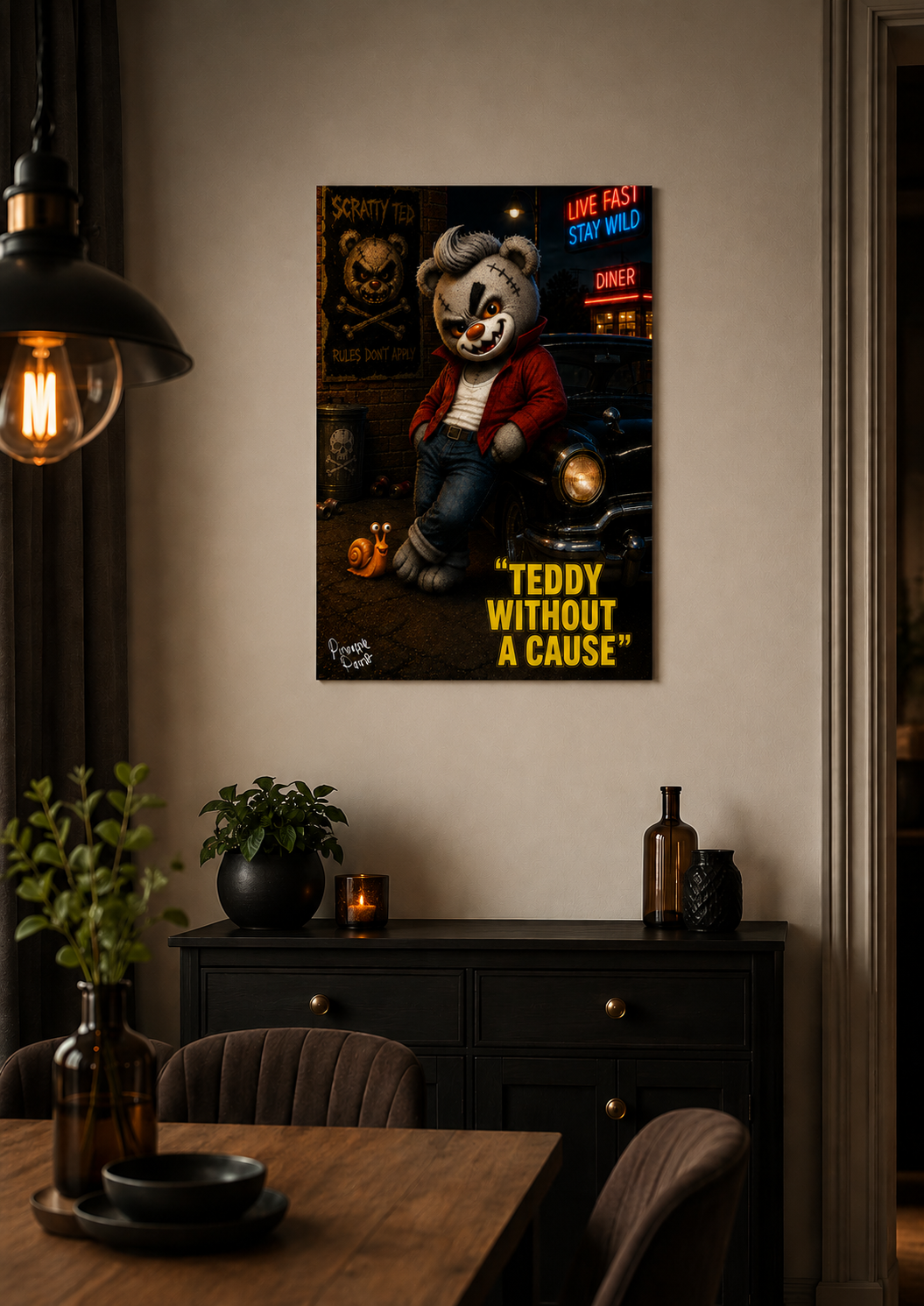 "Teddy Without A Cause" - Poster Print (Various Sizes Available)