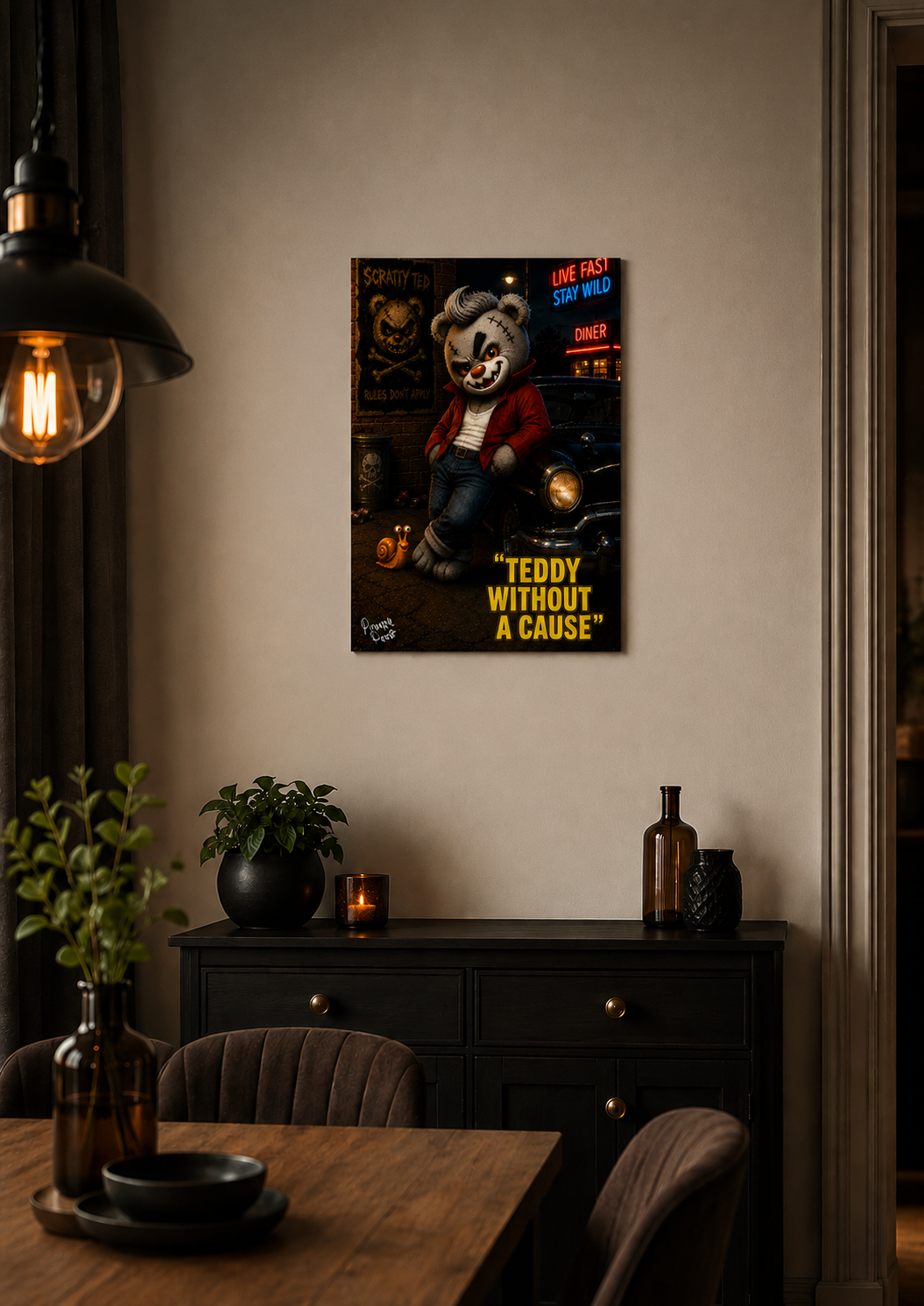 "Teddy Without A Cause" - Poster Print (Various Sizes Available)