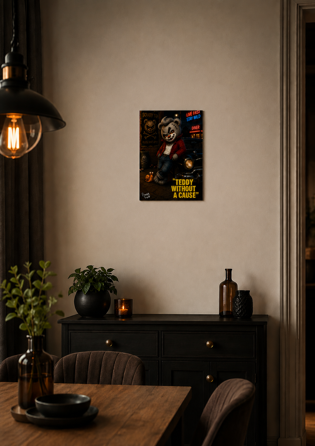 "Teddy Without A Cause" - Poster Print (Various Sizes Available)